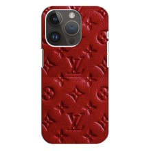 Текстурный Чехол Louis Vuitton для Айфон 14 Про Макс (Красный ЛВ)