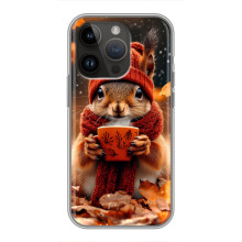 Друкований чохол 'Звірята з кавою' для iPhone 14 Pro Max – Білка з кавою