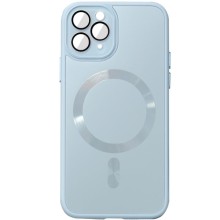 Чехол TPU+Glass Sapphire Midnight with MagSafe для Apple iPhone 14 Pro (6.1") – Голубой