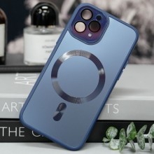 Чохол TPU+Glass Sapphire Midnight with MagSafe для Apple iPhone 14 Pro (6.1") – Синій