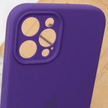 Чехол Silicone Case Full Camera Protective (AA) для Apple iPhone 14 Pro (6.1") – Фиолетовый