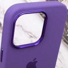 Чехол Silicone Case Metal Buttons (AA) для Apple iPhone 14 Pro (6.1") – Фиолетовый