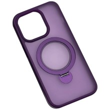 TPU+PC чохол Metal Buttons with MagSafe Colorful HQ Ring для Apple iPhone 14 Pro (6.1") – Purple