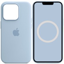 Чехол Silicone case (AAA) full with Magsafe and Animation для Apple iPhone 14 Pro (6.1") – Голубой