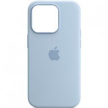 Чехол Silicone case (AAA) full with Magsafe and Animation для Apple iPhone 14 Pro (6.1") – Голубой