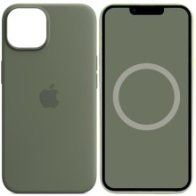 Чехол Silicone case (AAA) full with Magsafe and Animation для Apple iPhone 14 Pro (6.1") (Зеленый)