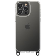 Чехол TPU Transparent with Straps для Apple iPhone 14 Pro (6.1") – Orange