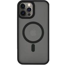 TPU+PC чехол Metal Buttons with MagSafe для Apple iPhone 14 Pro (6.1") (Черный)