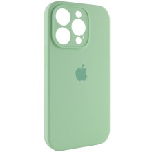 Чехол Silicone Case Full Camera Protective (AA) для Apple iPhone 14 Pro (6.1") (Зеленый)