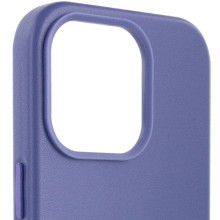 Кожаный чехол Leather Case (AA Plus) with MagSafe для Apple iPhone 14 Pro (6.1") – Лиловый