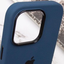 Чохол Silicone Case Metal Buttons (AA) для Apple iPhone 14 Pro (6.1") – Синій