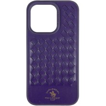 Кожаный чехол Polo Santa Barbara для Apple iPhone 14 Pro (6.1") (Фиолетовый)