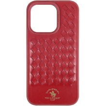 Кожаный чехол Polo Santa Barbara для Apple iPhone 14 Pro (6.1") (Красный)