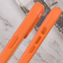 Кожаный чехол Leather Case (AAA) with MagSafe and Animation для Apple iPhone 14 Pro (6.1") – Оранжевый