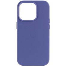 Кожаный чехол Leather Case (AA Plus) with MagSafe для Apple iPhone 14 Pro (6.1") (Лиловый)