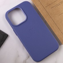 Шкіряний чохол Leather Case (AA Plus) with MagSafe для Apple iPhone 14 Pro (6.1") – Ліловий