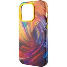 Шкіряний чохол Colour Splash with MagSafe для Apple iPhone 14 Pro (6.1") – Помаранчевий