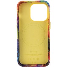 Шкіряний чохол Colour Splash with MagSafe для Apple iPhone 14 Pro (6.1") – Помаранчевий