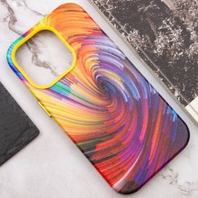 Шкіряний чохол Colour Splash with MagSafe для Apple iPhone 14 Pro (6.1") – Помаранчевий