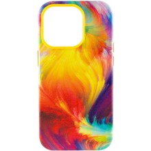 Кожаный чехол Colour Splash with MagSafe для Apple iPhone 14 Pro (6.1") (Желтый)