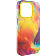 Шкіряний чохол Colour Splash with MagSafe для Apple iPhone 14 Pro (6.1") – Жовтий