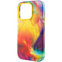 Шкіряний чохол Colour Splash with MagSafe для Apple iPhone 14 Pro (6.1") – Жовтий
