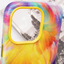 Шкіряний чохол Colour Splash with MagSafe для Apple iPhone 14 Pro (6.1") – Жовтий