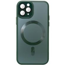 Чехол TPU+Glass Sapphire Midnight with MagSafe для Apple iPhone 14 Pro (6.1") – Зеленый