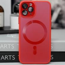 Чехол TPU+Glass Sapphire Midnight with MagSafe для Apple iPhone 14 Pro (6.1") – Красный