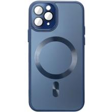 Чехол TPU+Glass Sapphire Midnight with MagSafe для Apple iPhone 14 Pro (6.1") – Синий