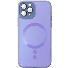 Чехол TPU+Glass Sapphire Midnight with MagSafe для Apple iPhone 14 Pro (6.1") – Сиреневый