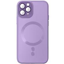 Чехол TPU+Glass Sapphire Midnight with MagSafe для Apple iPhone 14 Pro (6.1") – Сиреневый