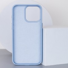 Шкіряний чохол Bonbon Leather Metal Style with MagSafe для Apple iPhone 14 Pro (6.1") – Блакитний