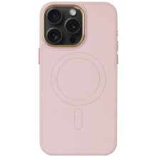 Шкіряний чохол Bonbon Leather Metal Style with MagSafe для Apple iPhone 14 Pro (6.1") – Рожевий