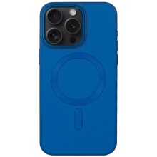Шкіряний чохол Bonbon Leather Metal Style with MagSafe для Apple iPhone 14 Pro (6.1") – Синій