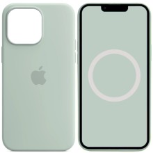 Чехол Silicone case (AAA) with Magsafe and Animation для Apple iPhone 14 Pro (6.1") – Бирюзовый