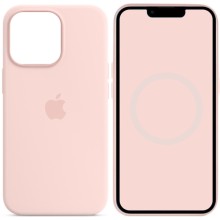 Чехол Silicone case (AAA) with Magsafe and Animation для Apple iPhone 14 Pro (6.1") – Розовый