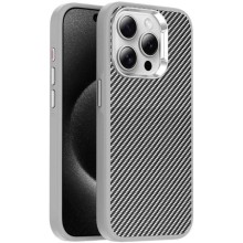 Чехол TPU+PC Carbon with MagSafe для Apple iPhone 14 Pro (6.1") (Серый)