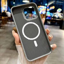 Чехол TPU+PC Carbon with MagSafe для Apple iPhone 14 Pro (6.1") – Серый