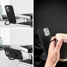 Чехол Silicone Case Full Protective NO LOGO with Ring для Apple iPhone 14 Pro (6.1") – Черный