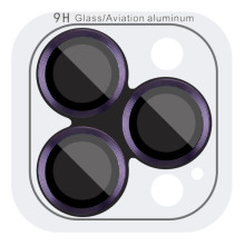 Защитное стекло Metal Classic на камеру (в упак.) для Apple iPhone 14 Pro (6.1") / 14 Pro Max (6.7") (Темно-Фиолетовый)