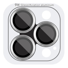 Защитное стекло Metal Classic на камеру (в упак.) для Apple iPhone 14 Pro (6.1") / 14 Pro Max (6.7") (Серебряный)