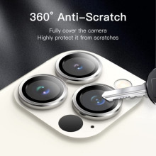 Захисне скло Metal Classic на камеру (у упак.) для Apple iPhone 14 Pro (6.1") / 14 Pro Max (6.7") – Срібний