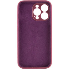 Чехол Silicone Case Full Camera Protective (AA) NO LOGO для Apple iPhone 14 Pro (6.1") – Бордовый