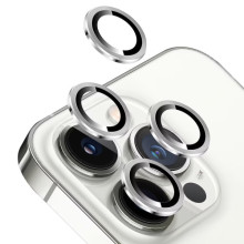 Защитное стекло Metal Classic на камеру (в упак.) для Apple iPhone 14 Pro (6.1") / 14 Pro Max (6.7") – Серебряный