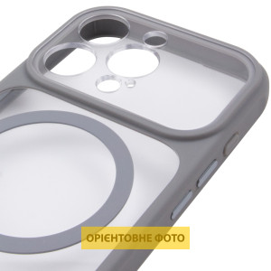 Чохол TPU+PC GETMAN Moon Clear with MagSafe для Apple iPhone 14 Pro (6.1") – Сірий