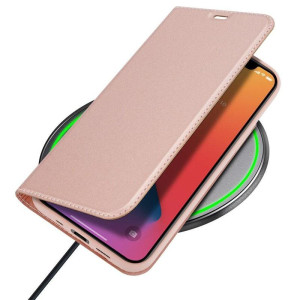 Чохол-книжка Dux Ducis з кишенею для візиток для Apple iPhone 14 Pro (6.1") – Rose Gold