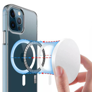 Чохол TPU Space Case with Magnetic Fit для Apple iPhone 14 Pro (6.1") (Прозорий)
