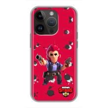 Бампер (ТПУ) з принтом Brawl Stars на Айфон 14 Про (Кольт на червоному)