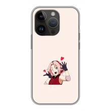 Чехлы Персонажи Аниме Наруто для iPhone 14 Pro (AlphaPrint) (Лайк Сакура)